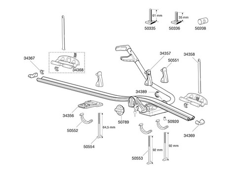 Thule proride 591 roof mounted - 591,